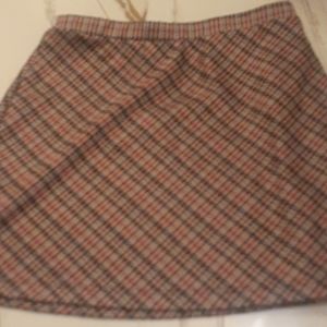 White fawn patterned mini skirt